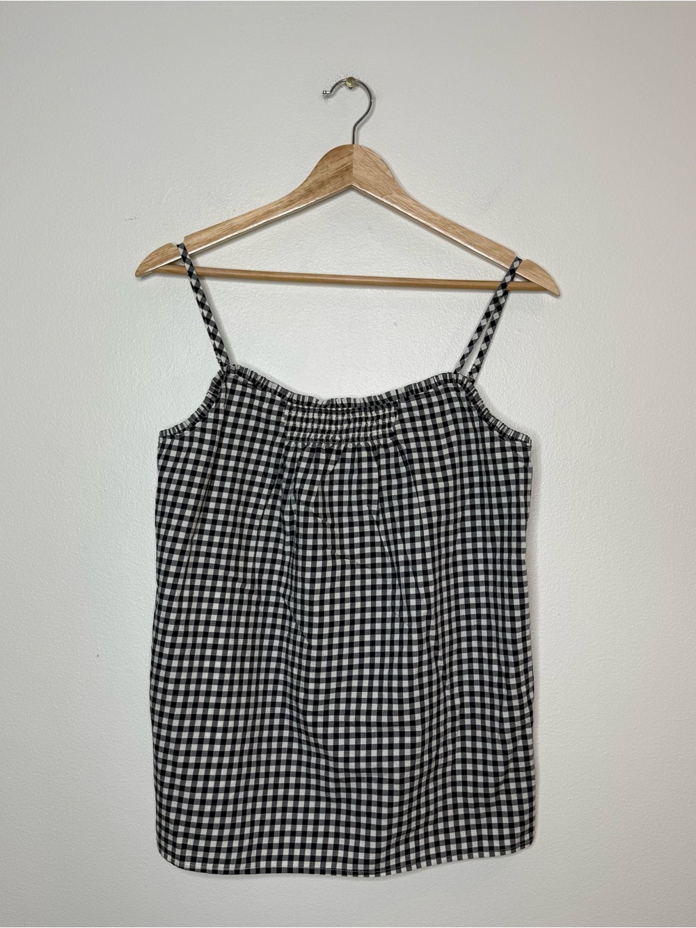Draper James x Lands End Gingham 100% Cotton Cottagecore Tank Top size xs